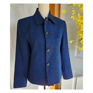 ▪️VINTAGE▪️ Tailored by Harlan Blue Tweed Blazer, Size 2